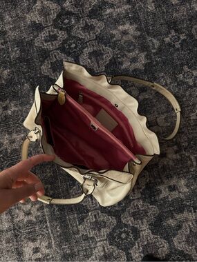 Coach Soho Lynn F19453 Ivory Pebbled Leather Satchel